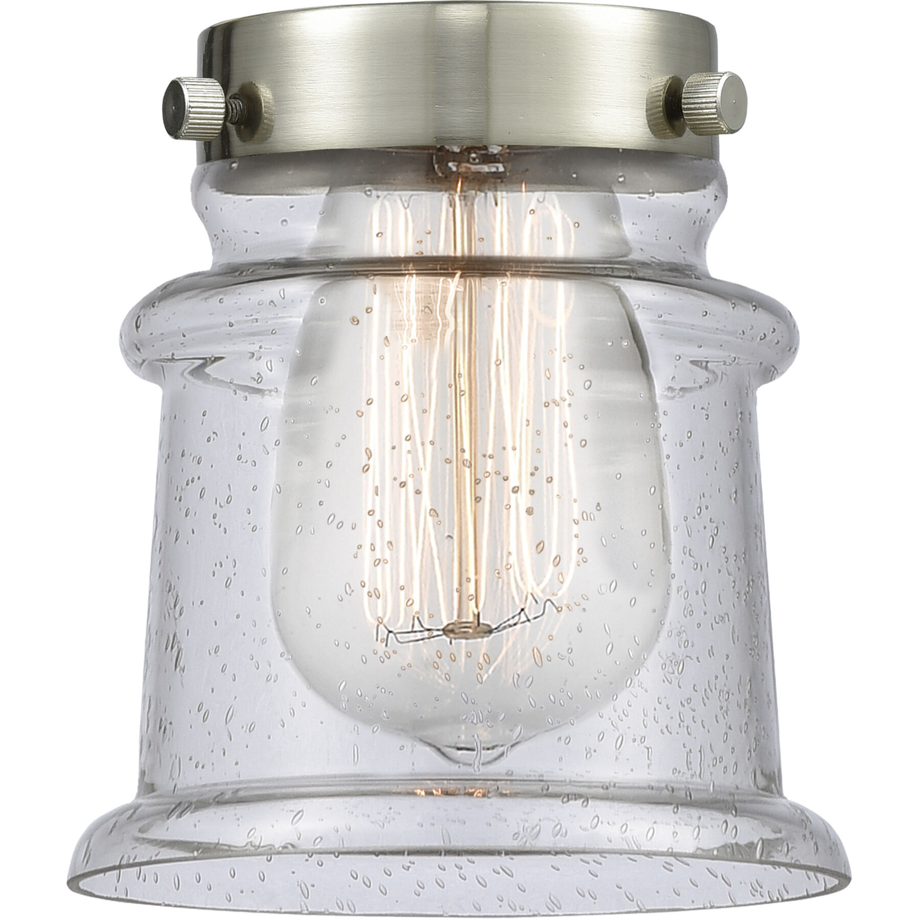 Franklin Restoration Canton 1 Light 6.5 inch Brushed Satin Nickel Mini Pendant Ceiling Light in Incandescent, Seedy, Franklin Restoration